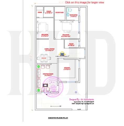 Floor plan of North Indian house | Home Kerala Plans