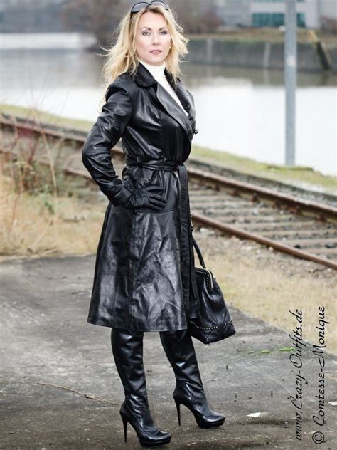 Pin By John Travolta On L Sexy Leather Outfits Leather Dresses Long Leather Coat