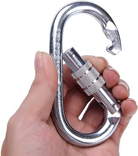 10 PCS Stainless Steel Carabiner Spring Snap Hook Lotsun Heavy Duty