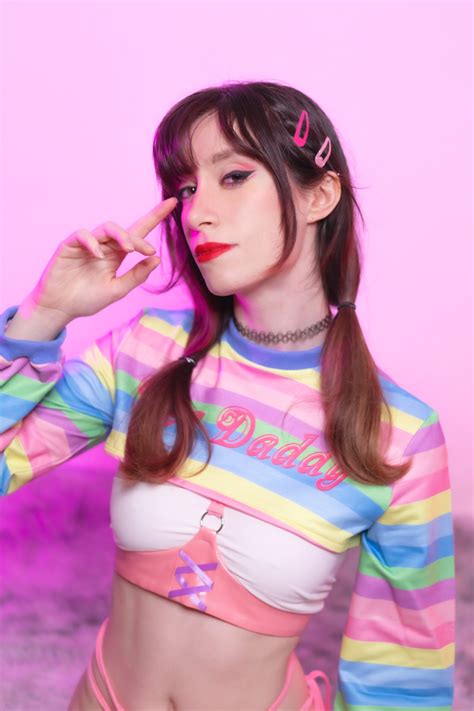 Sexy Lingerie Set Rainbow Stripe Long Sleeve Short Tops And Panty With Stockings