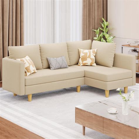 Lofka Modern Sectional Couch Convertible L Shaped Sofa For Home