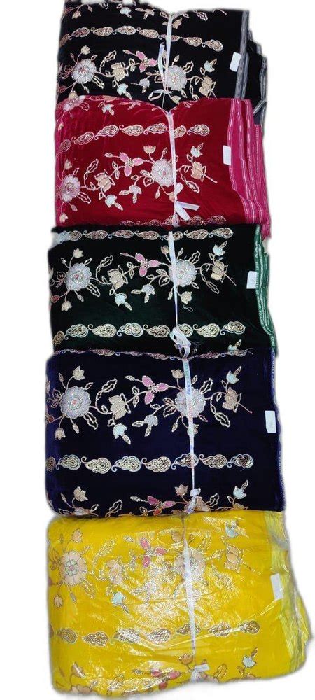 Embroidered Velvet Fabric For Clothing At Rs Meter In Surat