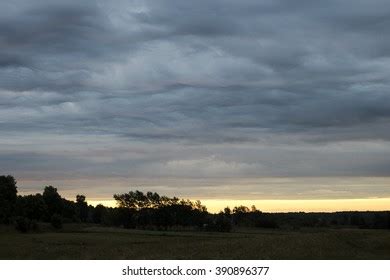 Dark Stormy Clouds Undulatus Asperatus Clouds Stock Photo