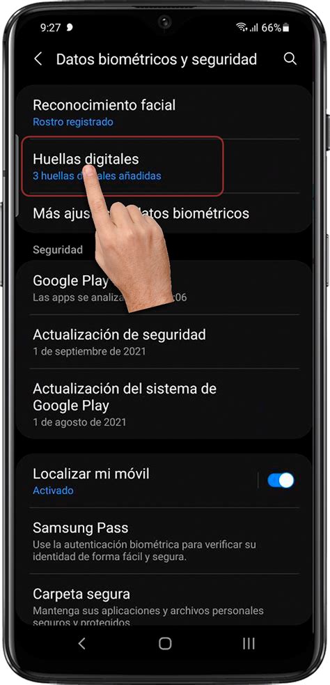 Registrar M S De Tres Huellas Digitales En Los Samsung Galaxy