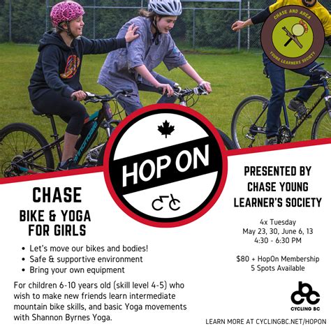 HopOn Chase (Bike & Yoga For Girls) p/b Chase Young Learners - HopOn Cycling BC