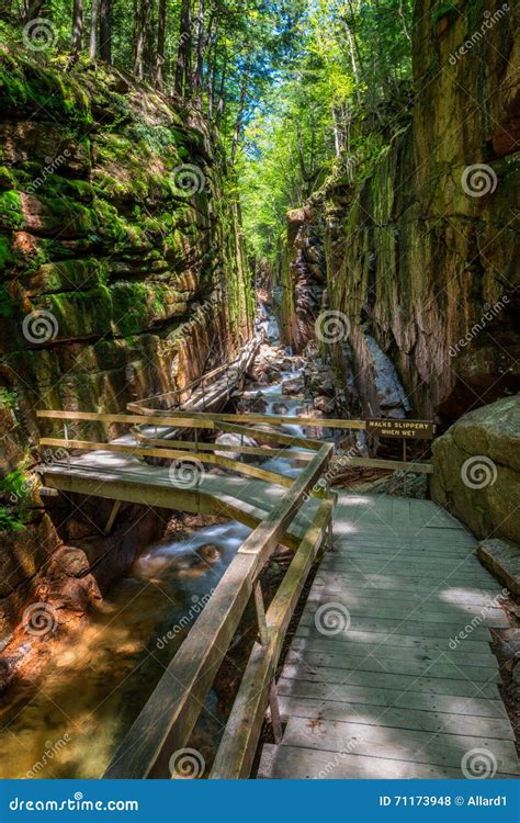 Flume Gorge In Lincoln New Hampshire White Mountains Stock Image ...