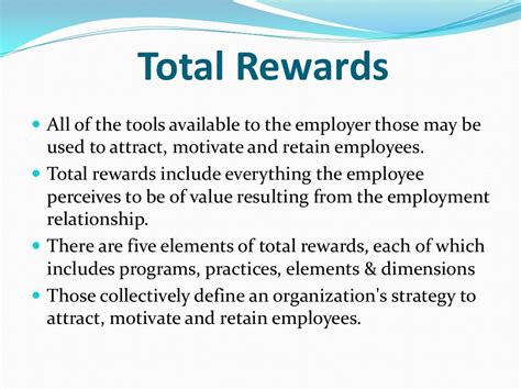 Concept Of Reward And Total Reward System