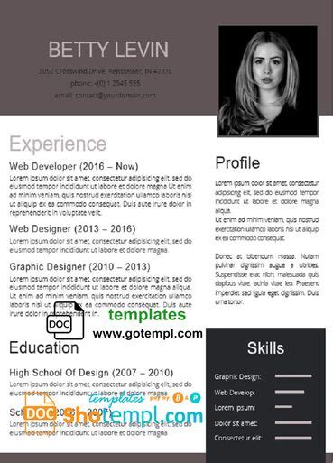 Fully Editable Curriculum Vitae Cv In Word Format Curriculum Vitae