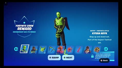 New Kyran Aryk Fortnite Crew Skin Youtube