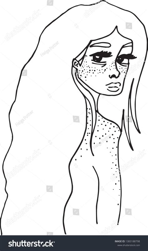 Black White Hand Drawn Illustration Naked Stock Vector Royalty Free 1383188798 Shutterstock