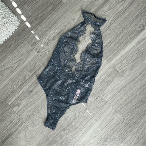 Victoria S Secret Intimates Sleepwear Nwt Victorias Secret Lace Sheer Teddy Lingerie S