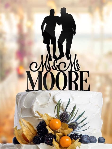Gay Wedding Cake Topper Lgbt Wedding Same Sex Wedding Cake Etsy