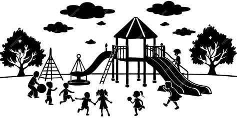 Fun And Creative Playground Silhouettes For Children S Design Projects