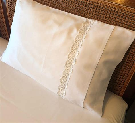 100 Cotton Satin White Pillow Case Set Of 2 Handmade White Etsy