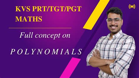 KVS PRT TGT PGT Maths Preparation 2022 Ch 2 Polynomials Full