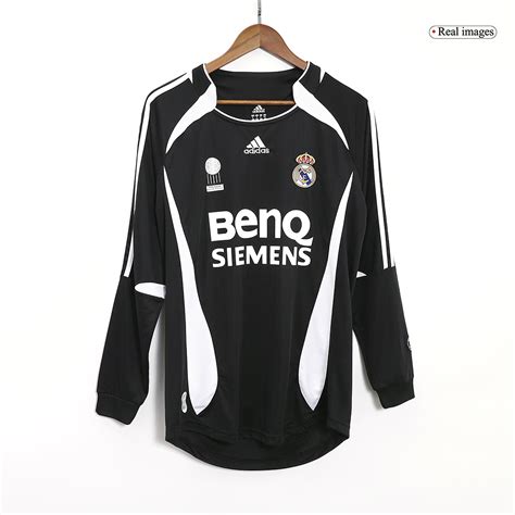 Men S Retro Replica Real Madrid Away Long Sleeves Soccer Jersey