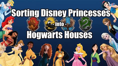 Disney Princesses In Hogwarts Houses