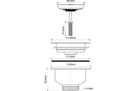Выпуск для сифона McAlpine ф40-113 мм, цвет матовая лава черный ...