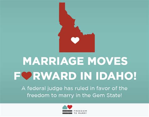 Federal Judge In Idaho Strikes Down State Ban On Marriage For Same Sex Couples Freedom To Marry