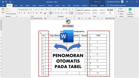 Cara Membuat Penomoran Dan Nomor Ttd Otomatis Di Tabel Microsoft Word