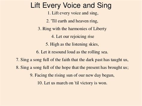 Lift Every Voice and Sing