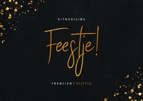 Stijlvolle Uitnodiging Verjaardagsfeest In Kaartje2go