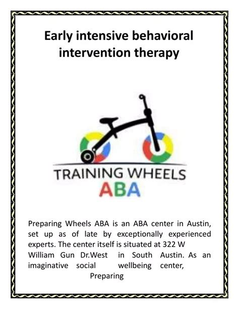 Ppt Early Intensive Behavioral Intervention Therapy Powerpoint