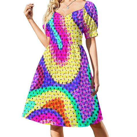 70s liquid pattern Sleeveless Dress dresses summer cocktail dresses