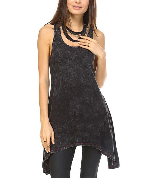 Urban X Black Burnout Sidetail Tank Clothes Outfit Accessories