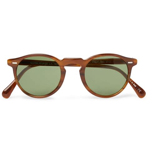 Oliver Peoples Gregory Peck Round Frame Tortoiseshell Acetate