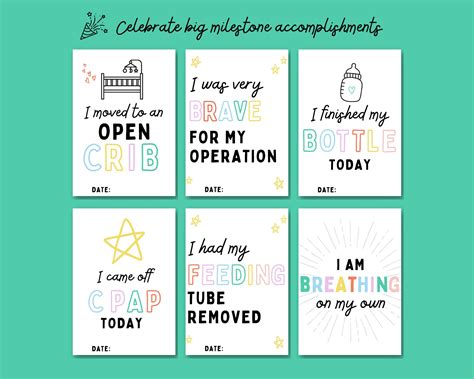 Nicu Milestone Cards Nicu Photo Prop Cards Nicu Crib Cards Etsy