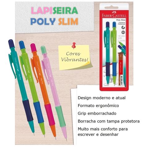 Lapiseira Poly Slim 0 5mm Grafite SM 05SLIM Faber Castell