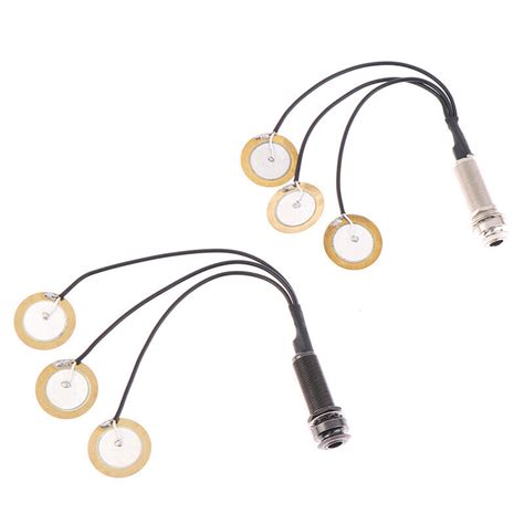 Piezo Contact Microphone Transducer Pickups With End Pin Jack For