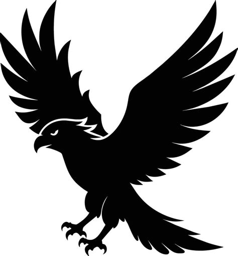 a black and white silhouette of an eagle 42978357 Vector Art at Vecteezy