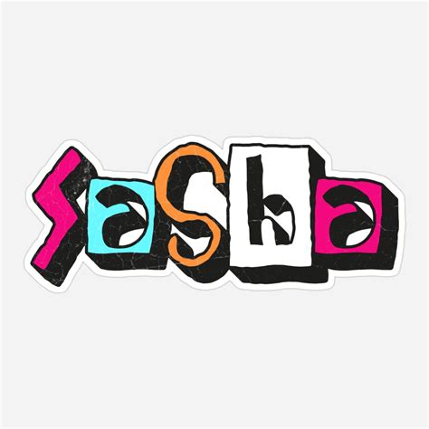 Colorful Sasha Name Sticker Custom Name Sticker For Sasha Birthday