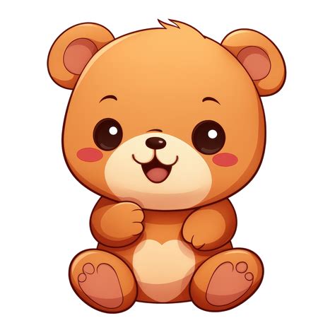 Ai Generado Linda Chibi Oso Dibujos Animados Oso Personaje 36391752 Png