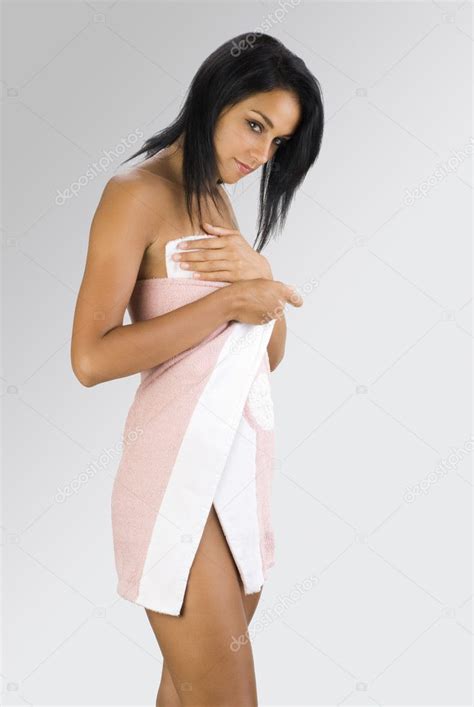 Brunette In Bathroom Stock Photo Carlodapino