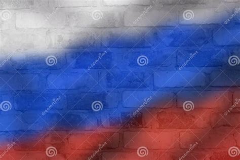 Russia Flag On A Texture Background Flag Of Russia On The Old Grunge