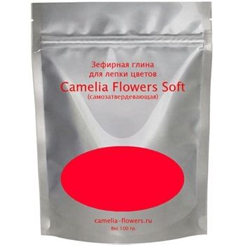 Зефирная глина Camelia Flowers Soft, красная, 100 гр. | Camelia Flowers