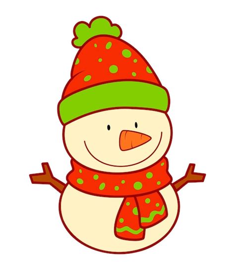 Premium Vector Christmas Cartoons Clip Art Christmas Snowman