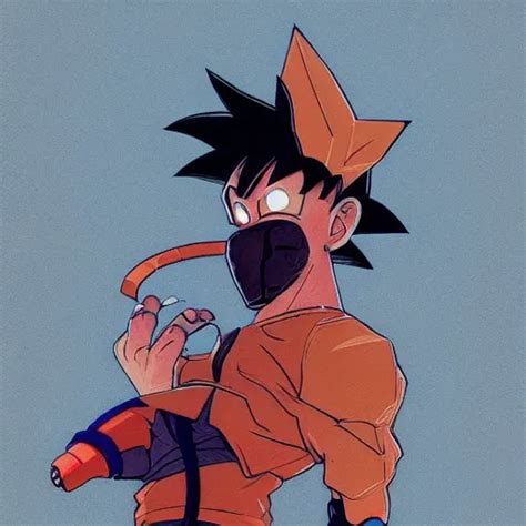 A Study Of Cell Shaded Portrait Of Goku Concept Art Stable Diffusion