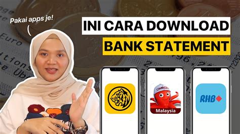 Cara Dapatkan Penyata Bank Online Untuk Maybank CIMB Dan RHB Bank