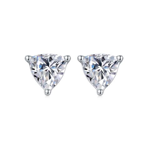 Shop Classic Trillion Cut Moissanite Solitaire Earrings Online