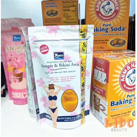 Mua Muối tẩy tế bào chết Yoko Whitening spa khử thâm vùng nách và bikini 220g Muối Tẩy TBC