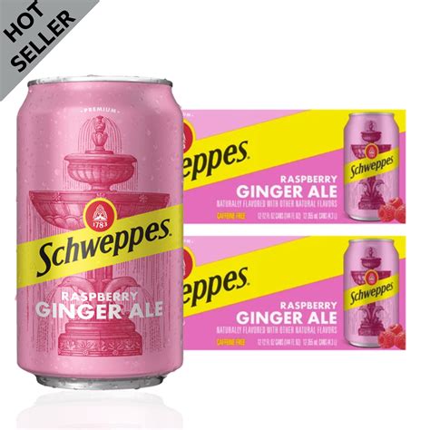 Schweppes Raspberry Ginger Ale Pack Of Fl Oz Cans Walmart