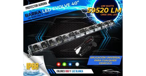 Barra Led Aurora Pulgadas Evolve Rgb Multifuncion X Sunny Light