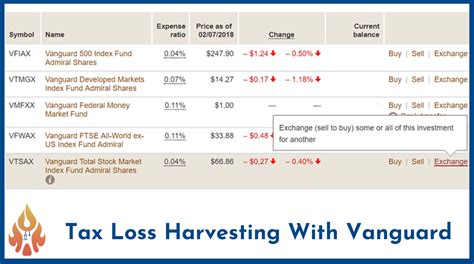 Tax Loss Harvesting With Vanguard A Step By Step Guide Physician On Fire