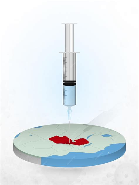 Premium Vector | Vaccination of zambia, injection of a syringe into a
