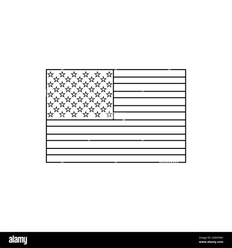 Usa Outline Flag