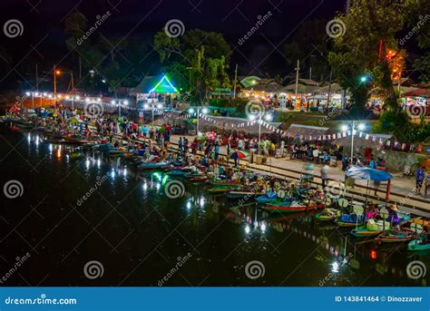 Floating Evening Food Market in Hat Yai, Thailand Editorial Stock Image ...